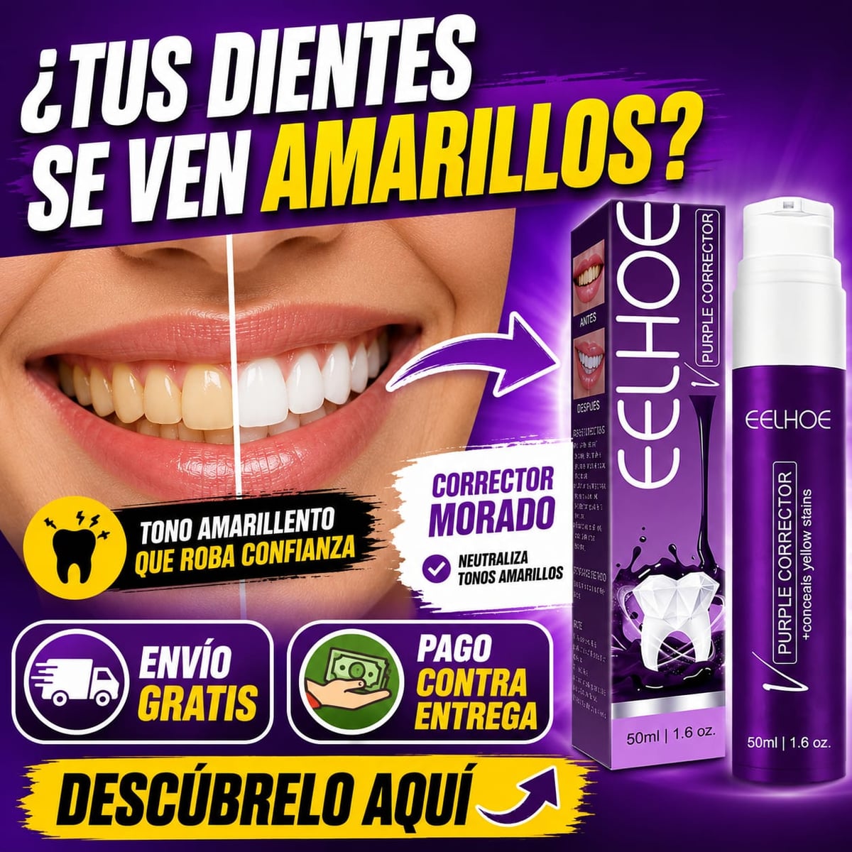  Corrector cosmético Purple 