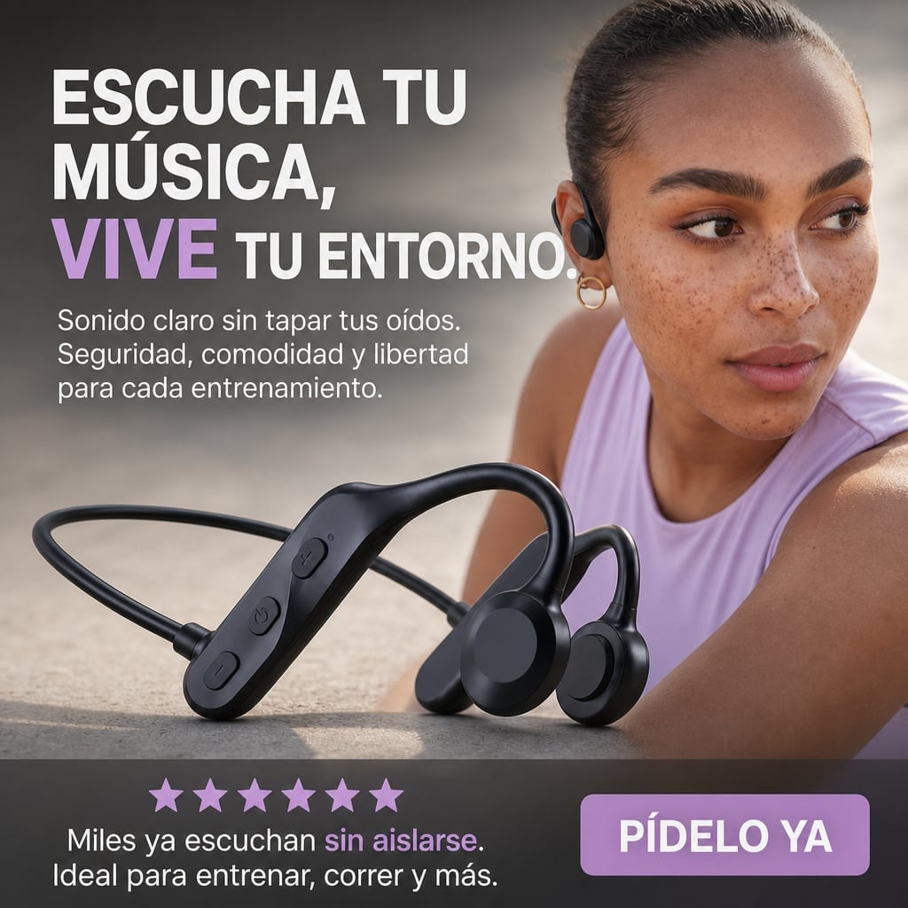 🎶🦴Audífonos por Conducción Ósea:🦴🔊 El Sonido Viaja por Tus Huesos, No por Tus Oídos. ENVIO GRATIS