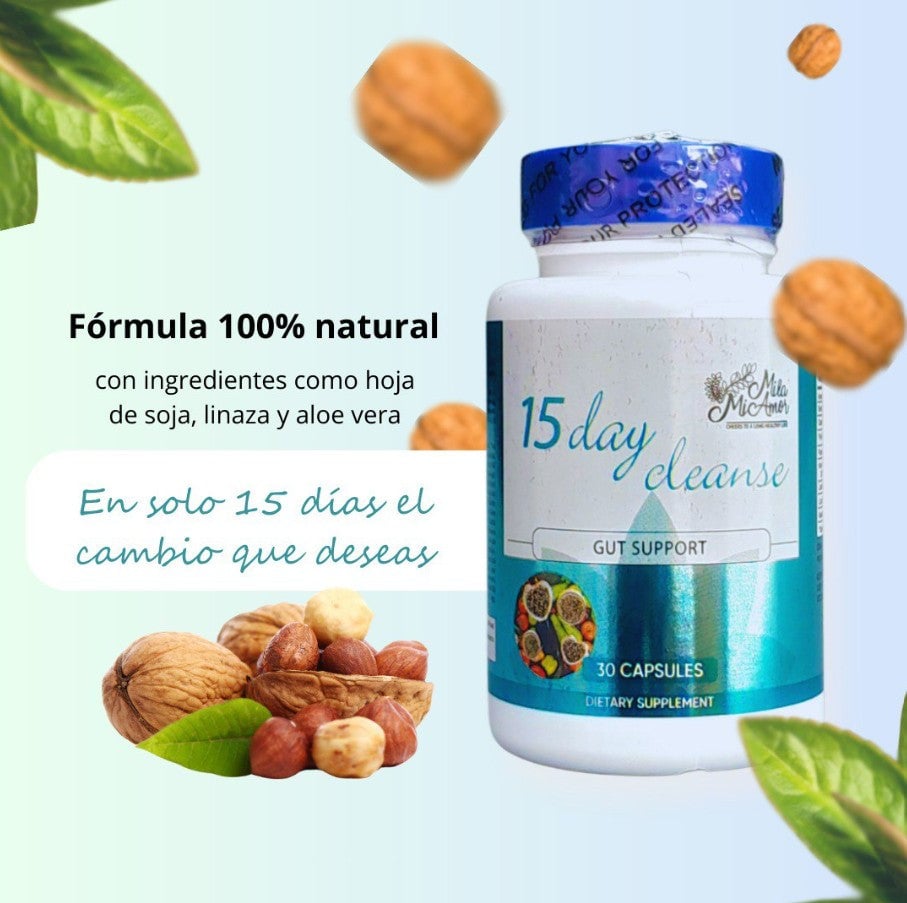 15 DAY CLEANSE APOYO INTESTINAL + ENVIO GRATIS