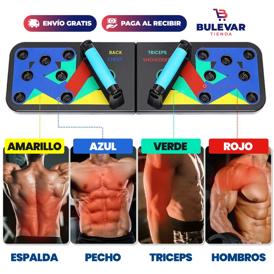 PushPro 9 en 1™  Tabla Profesional de Flexiones