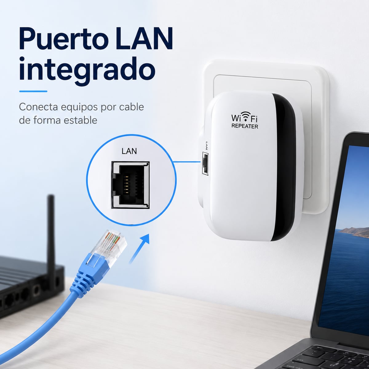 Amplificador WiFi Pro – Cobertura Extendida para Casa y Oficina
