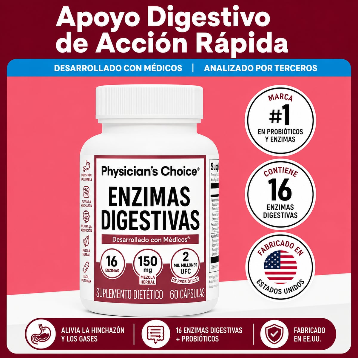 Enzimas Digestivas con Probióticos+ Envio Gratis