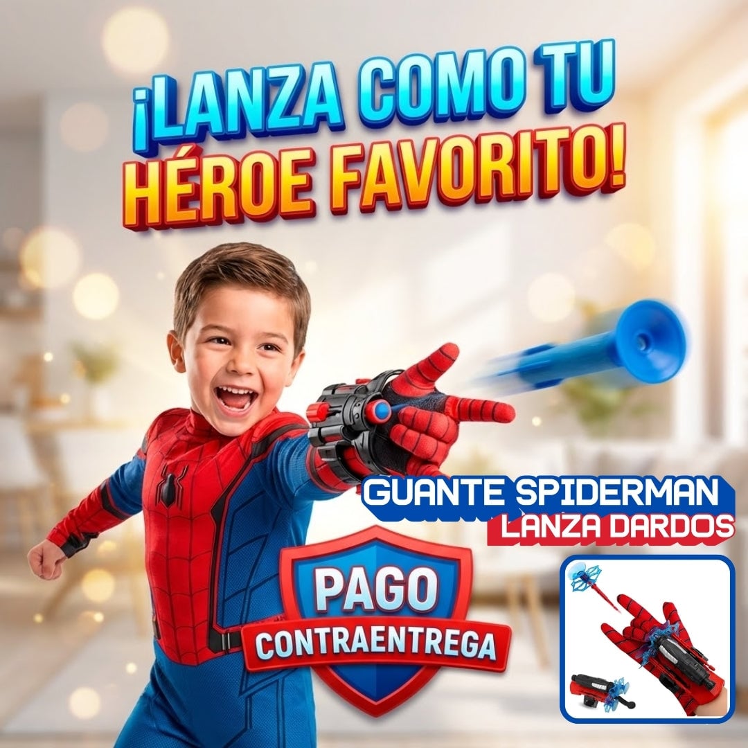 🕷️ Guante Lanzador de Dardos Spiderman para Niños 🎯