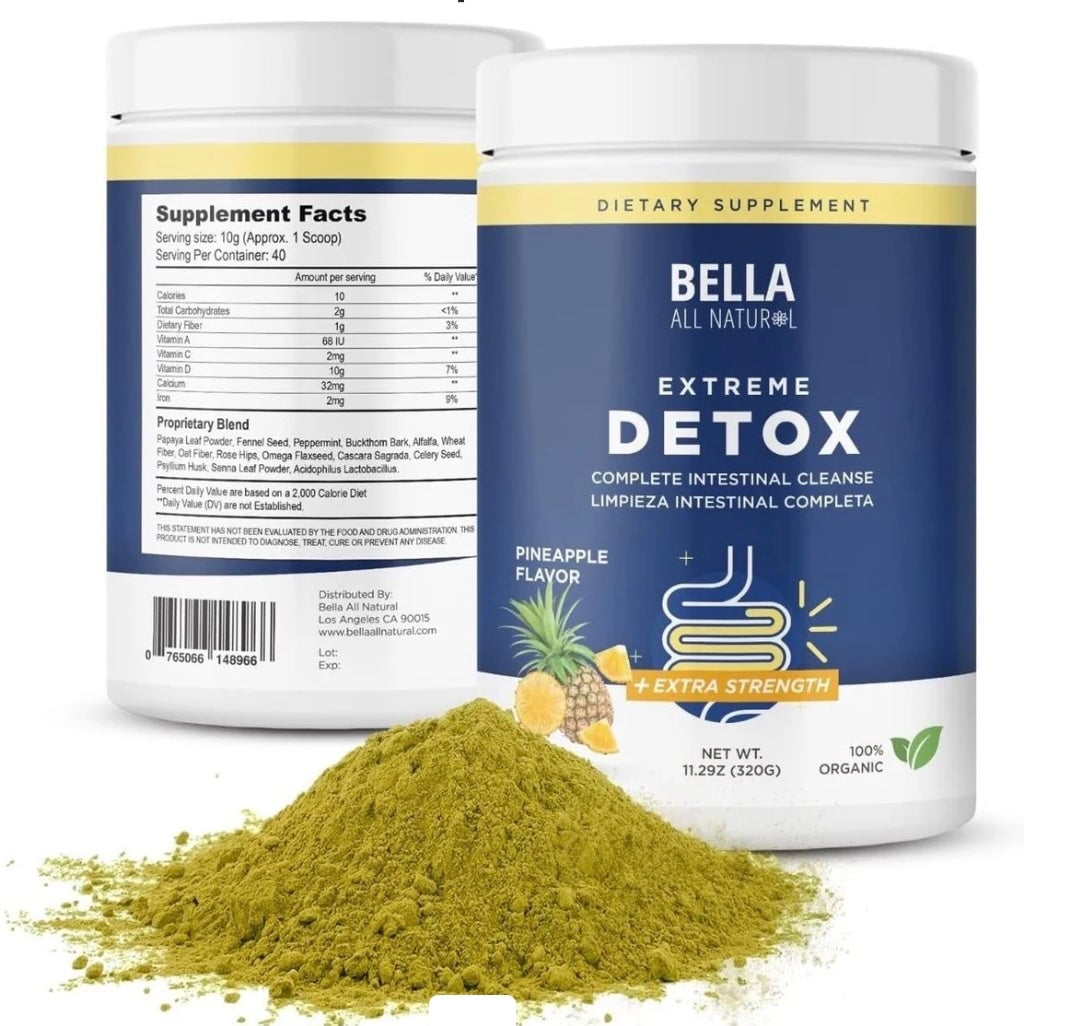 EXTREME DETOX - Tratamiento para un mes - 🌿 Limpieza Intestinal Natural con Sabor Piña 🍍+ ENVIO GRATIS 🎁