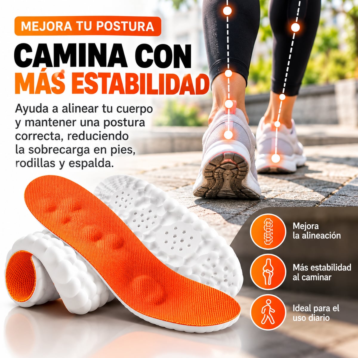 Plantillas Ortopedicas, Camina sin dolor todos los días
