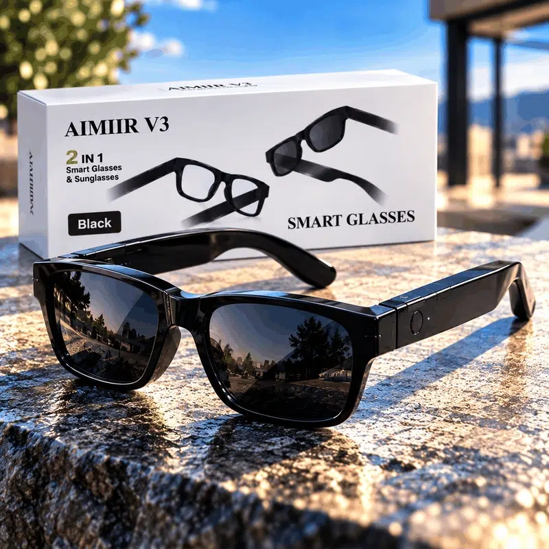 Lentes Inteligentes 2 en 1 – Audio Bluetooth + Lentes de Sol Intercambiables