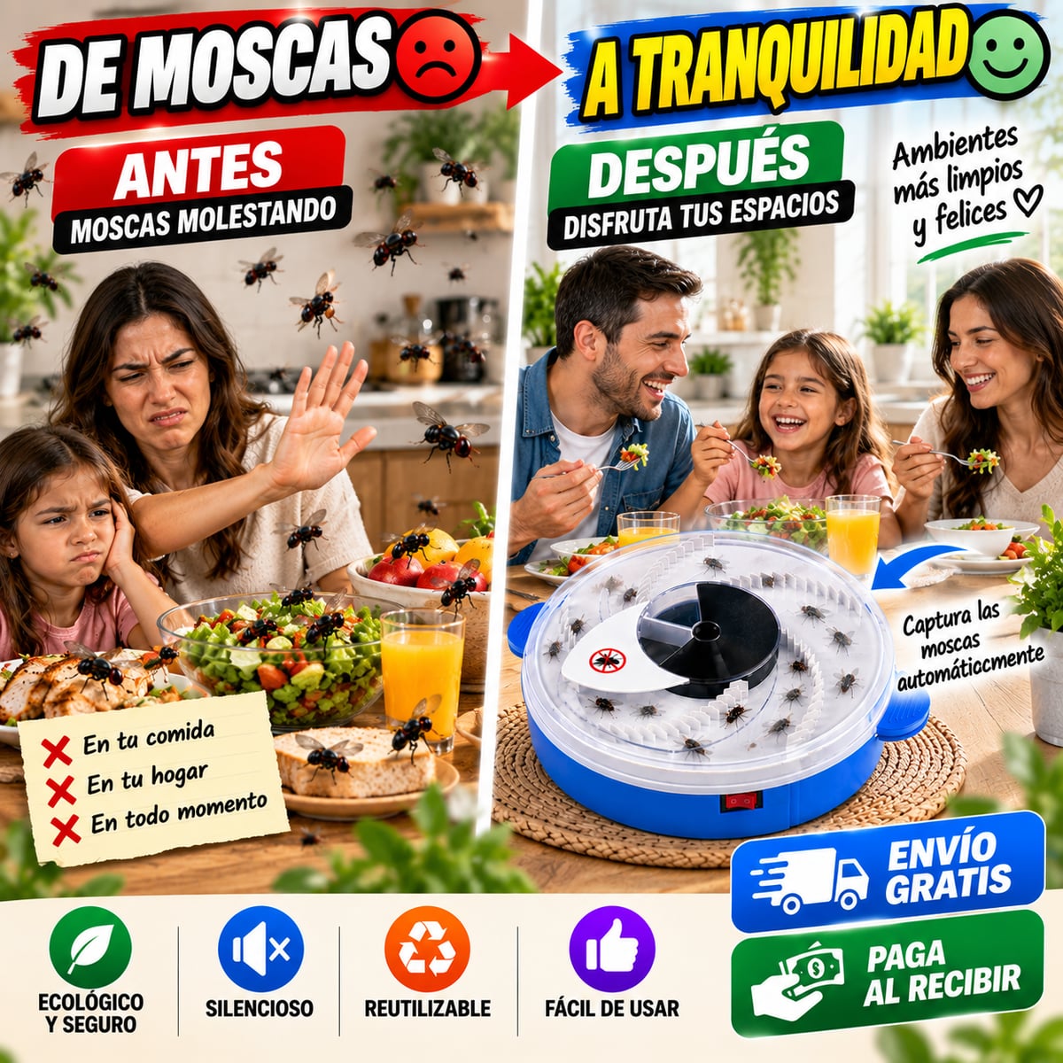 FLYTRAP™ – ¡Olvídate de las Moscas y Disfruta tu Hogar sin Molestias!