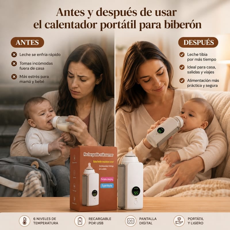 Leche siempre lista en minutos, donde estés - CALENTADOR BIBERON