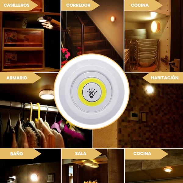 LUCES LED INALAMBRICAS X3, SIN INSTALACIÓN, MANDO A DISTANCIA