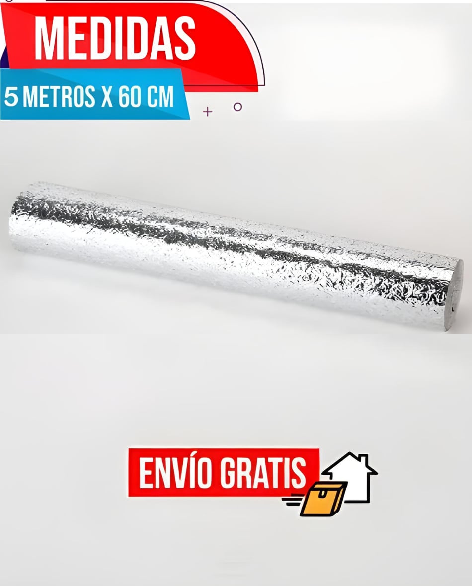 PAPEL DE COCINA ADHESIVO DE ALUMINO 2X1 + ENVIO GRATIS!