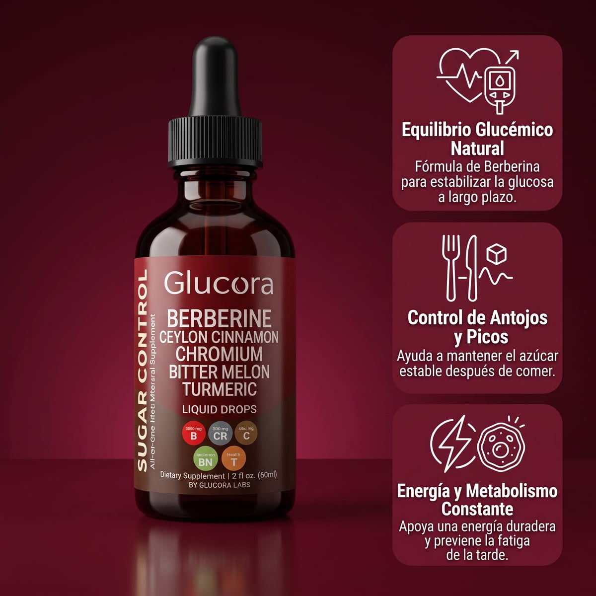 COMBO 2 UNIDADES GLUCORA 50ML + ENVIO GRATIS