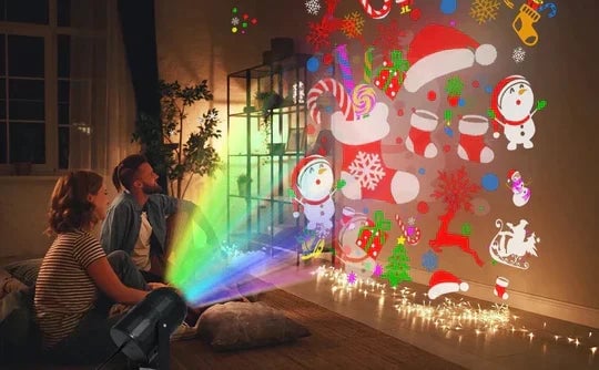 PROYECTOR DE FIGURAS NAVIDEÑAS (🎄🎁🧧🎀🎄) + ENVIO GRATIS