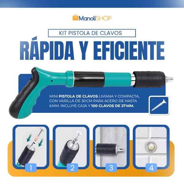 Kit Pistola de Clavos Completo 🚨 ÚLTIMO DIA DE PROMOCIÓN 🚨