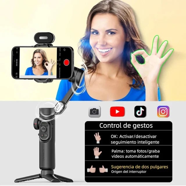 Trípode con Control Bluetooth para Selfie – Fotos y Videos Estables a Distancia