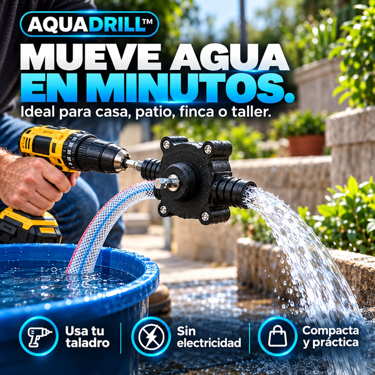 AquaDrill™ - Convierte tu Taladro en una bomba de Agua!