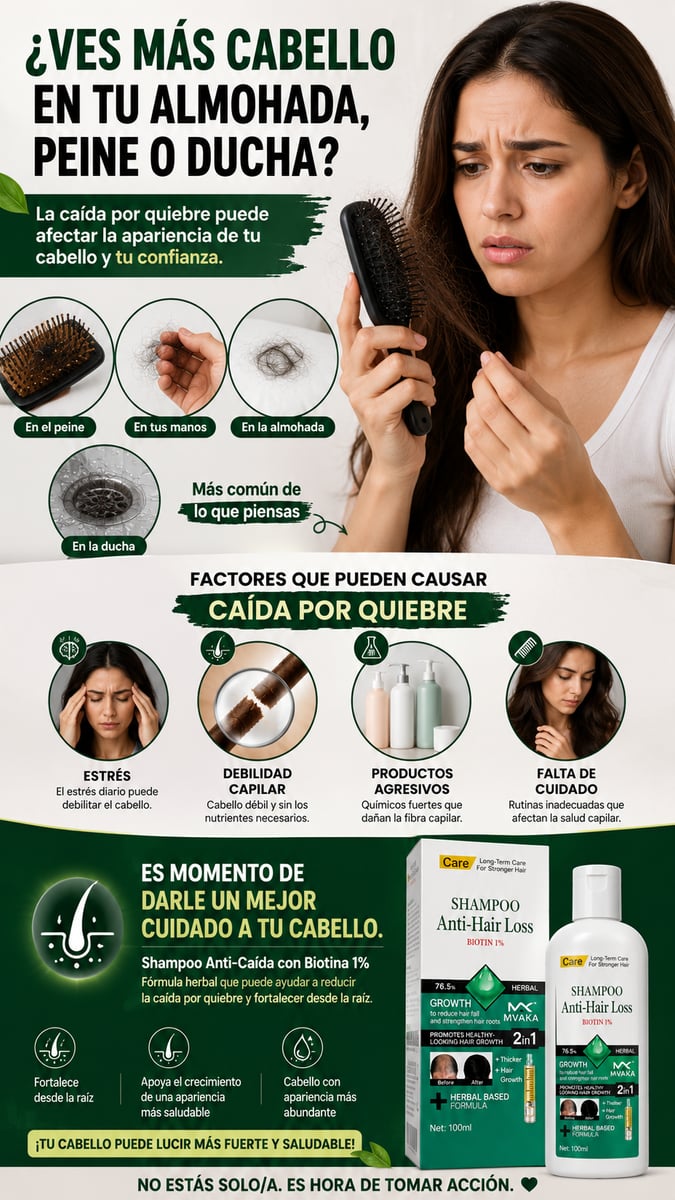 Champú Anti-Caída con Biotina 1% + ENVIO GRATIS