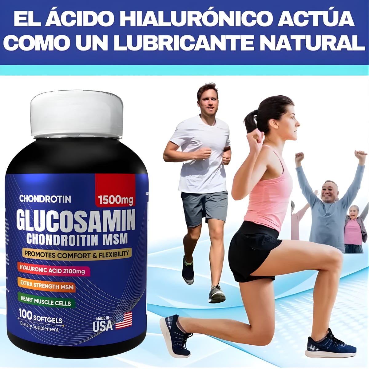 RECIBE 2 Y PAGA 1 - Suplemento Glucosamina Condroitina Msm + ENVIO GRATIS 🎁