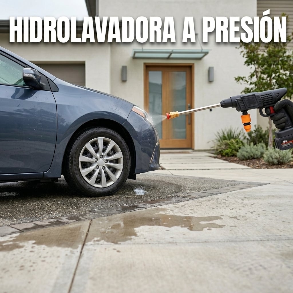 Hidrolavadora Inalámbrica de Alta Presión | Limpieza Fácil y Sin Cables