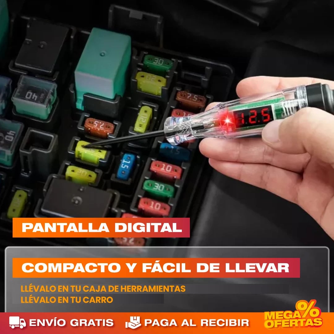 Lápiz Probador de Voltaje con Pantalla Digital – Ves el voltaje exacto, no una lucecita
