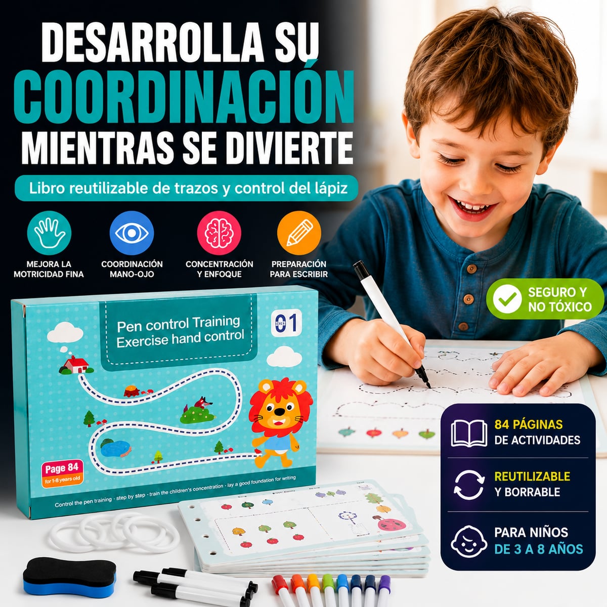 Cuaderno Mágico Infantil para Aprender Jugando™