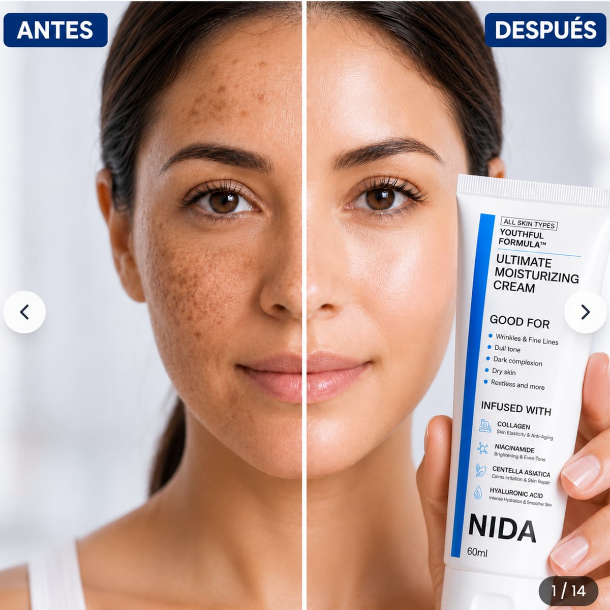 NIDA® Rutina coreana de día y noche para una piel hidratada y luminosa