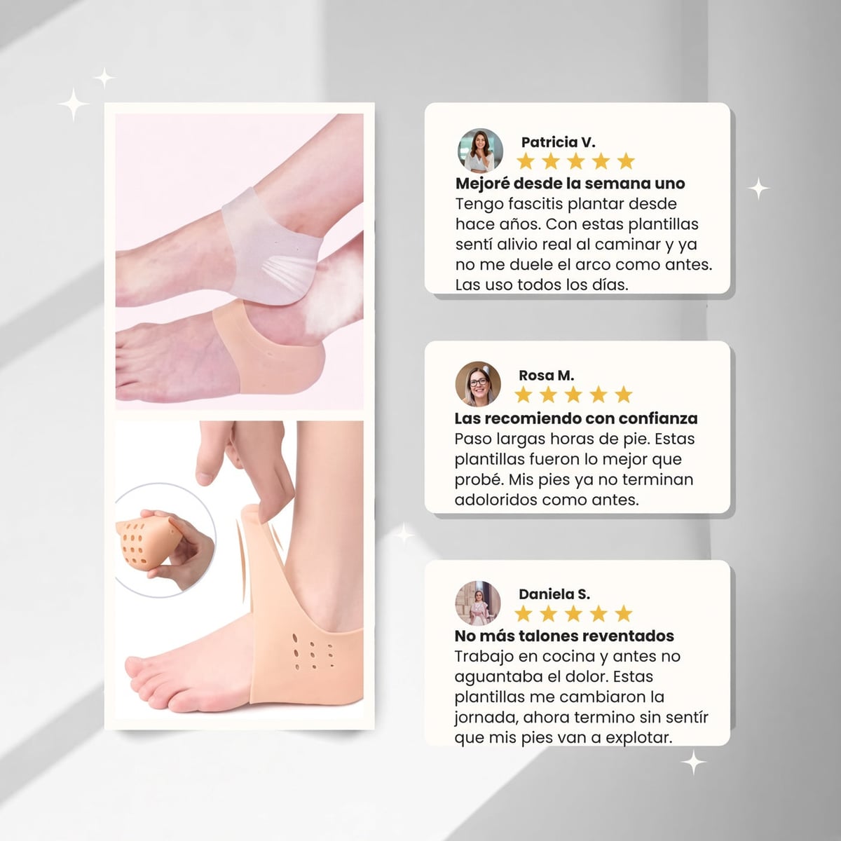 Taloneras de Gel| Alivia el dolor, protege tus pies y camina con total comodidad (x2 Unidades)