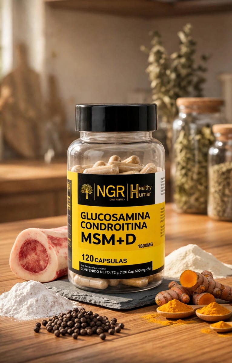 Fórmula que apoya la movilidad articular - Glucosamina Condroitina MSM + D 1800 mg