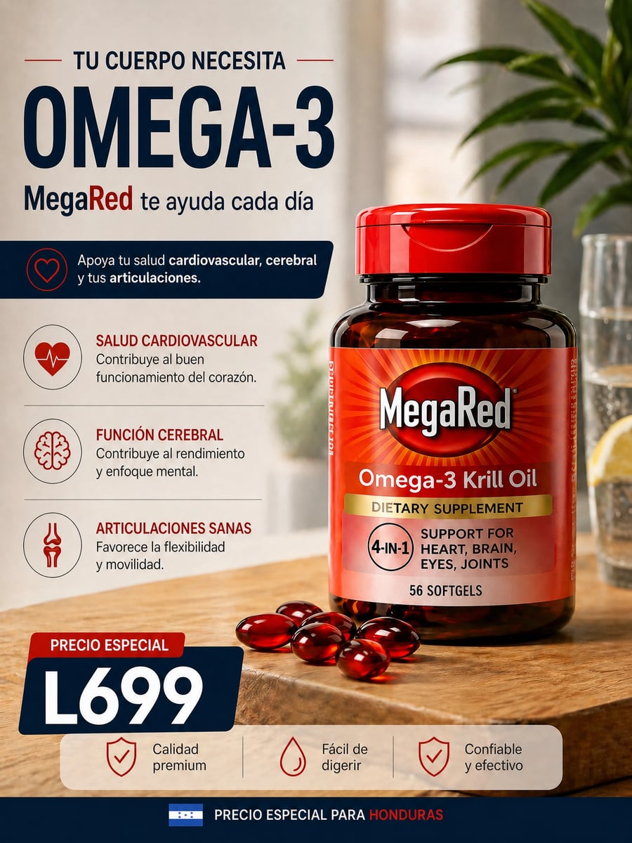 🔥MegaRed Omega-3® Gel Suave – Apoya tu corazón, mente y articulaciones