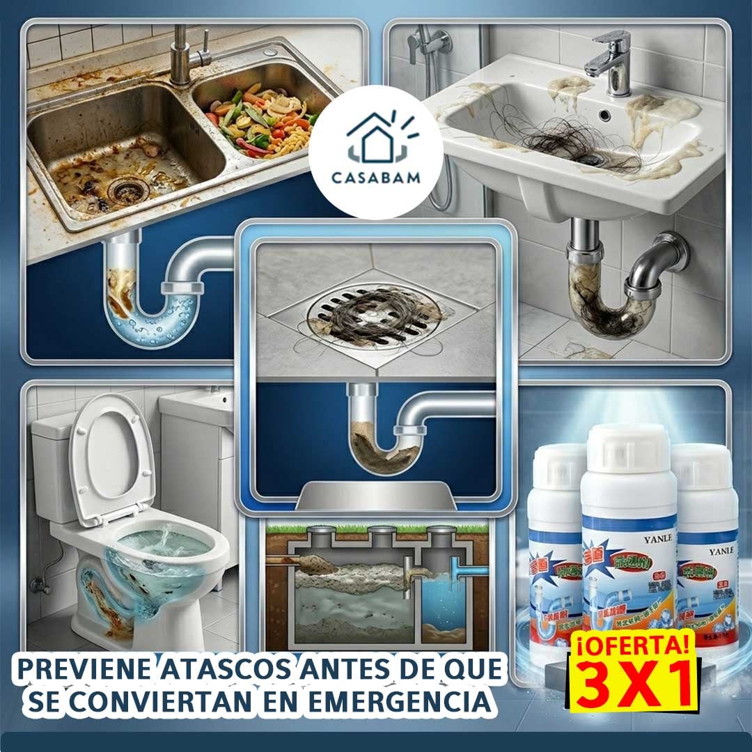 3x1 Q200,00 .Limpiador de Drenaje - Solución rápida y limpia - Destapa en minutos sin salpicaduras