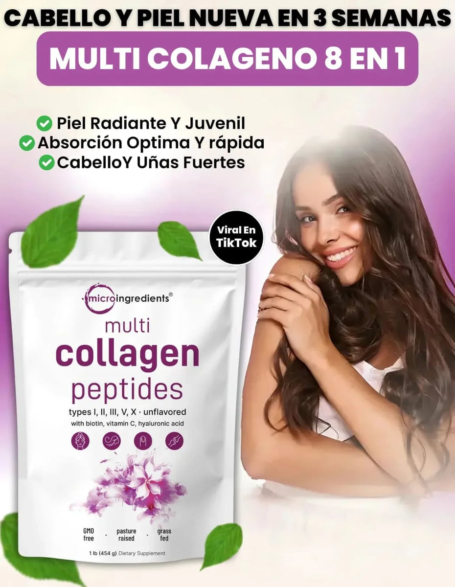 🌟Peptido Multicolageno® – Belleza y Juventud Desde el Interior 🌟 (1 Bolsa Grande) con ENVÍO GRATIS