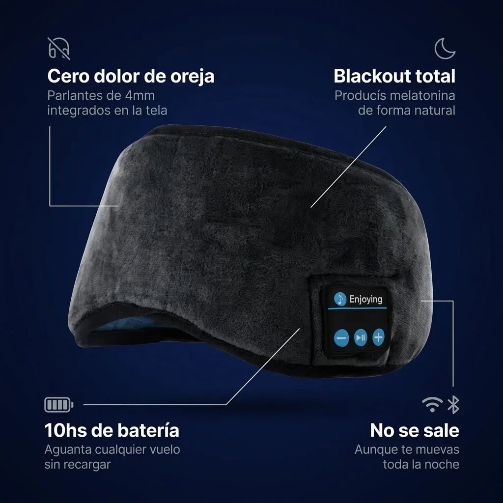 💥Antifaz Bluetooth para dormir”- Duerme Profundo en Minutos + ENVIO GRATIS 🎁
