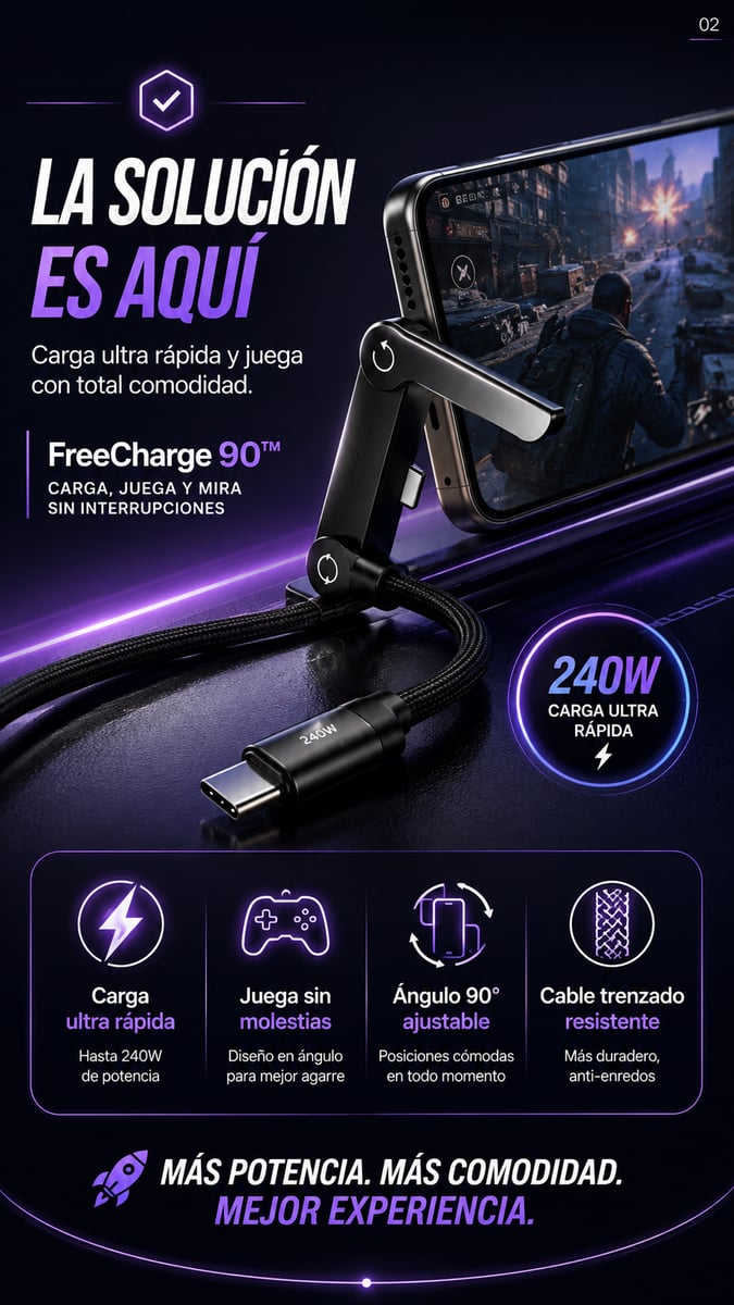 📱FreeCharge 90™ Carga, Juega y Mira tus Videos con Mayor Comodidad 📱⚡
