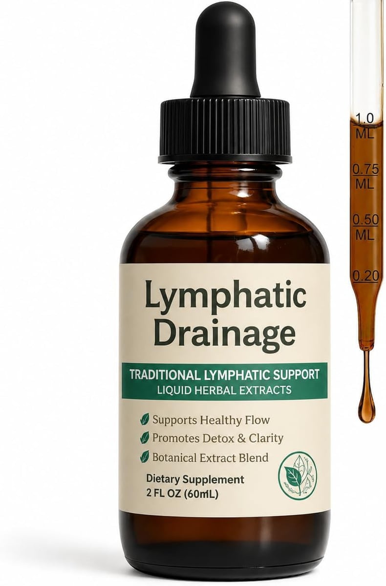 LYMPATHIC DRAINAGE - Gotas de drenaje linfático diseñadas para soporte circulatorio tradicional y desintoxicación + ENVIO GRATIS