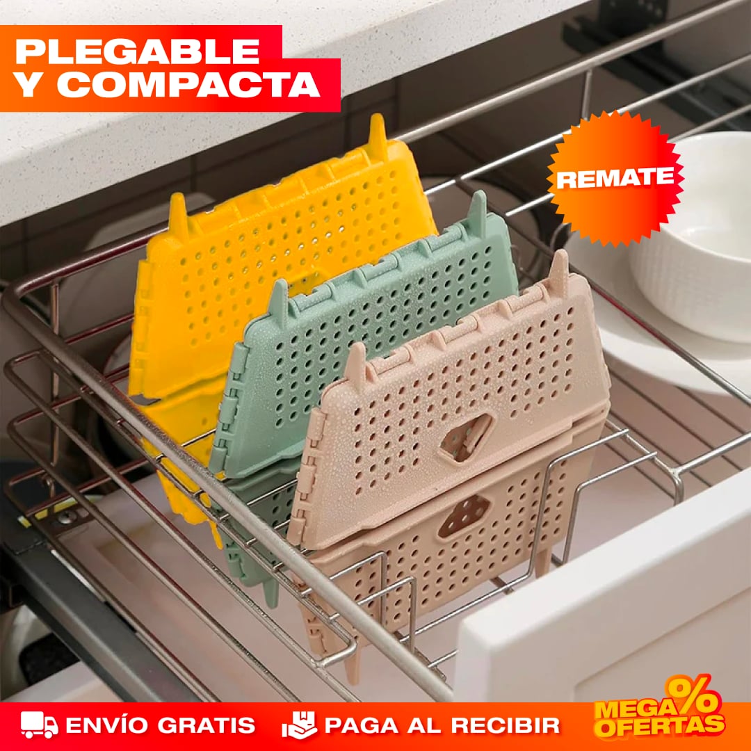 PROMO 2X1 CESTA COLADOR PLEGABLE MULTIUSOS