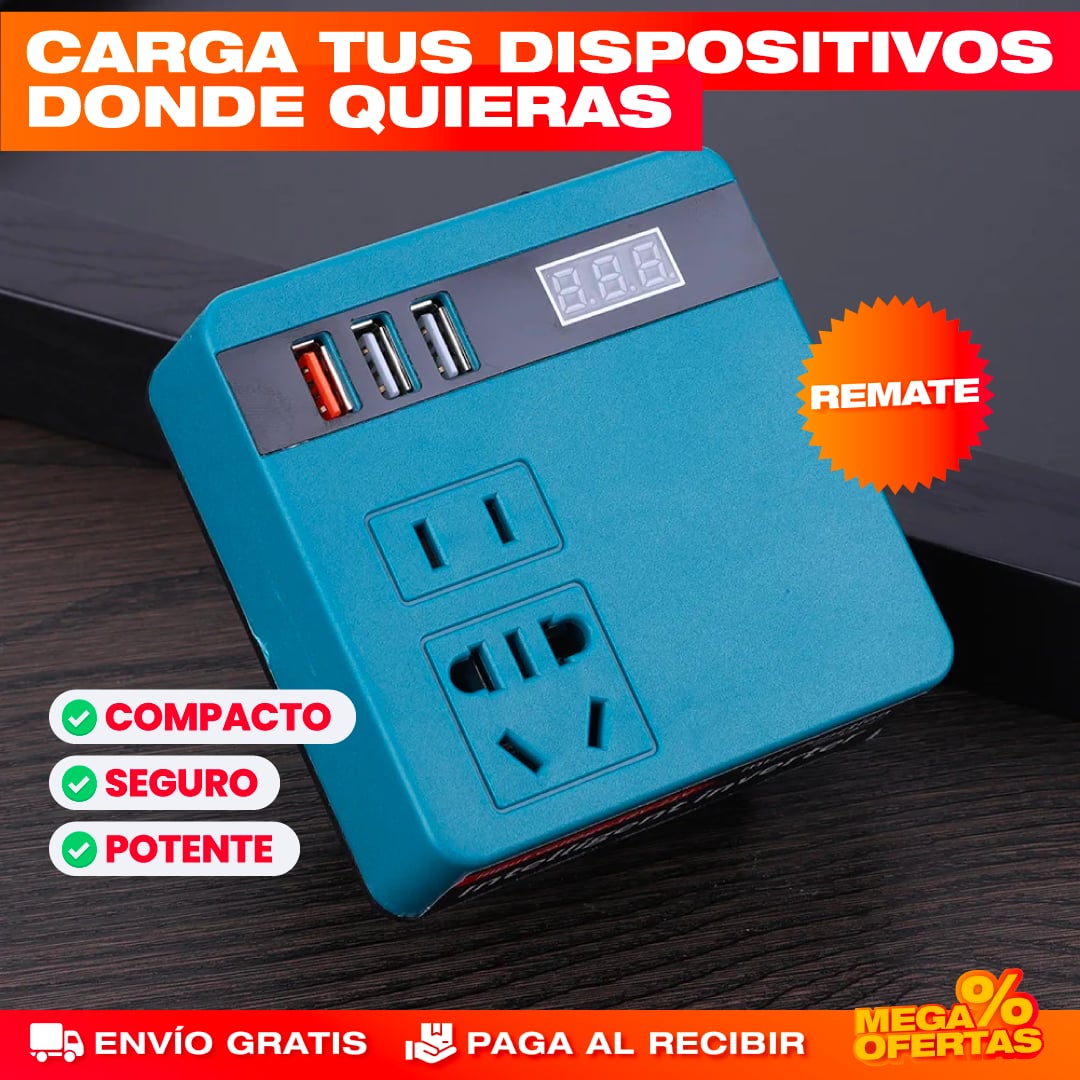 INVERSOR PARA BATERÍAS PORTABLE