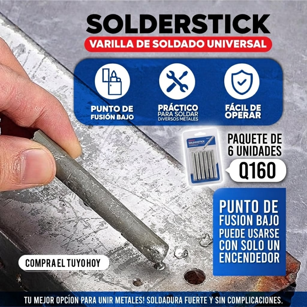 Solderstick - Varillas de soldadura universal de baja temperatura 👨🏭Set x6👨🏭