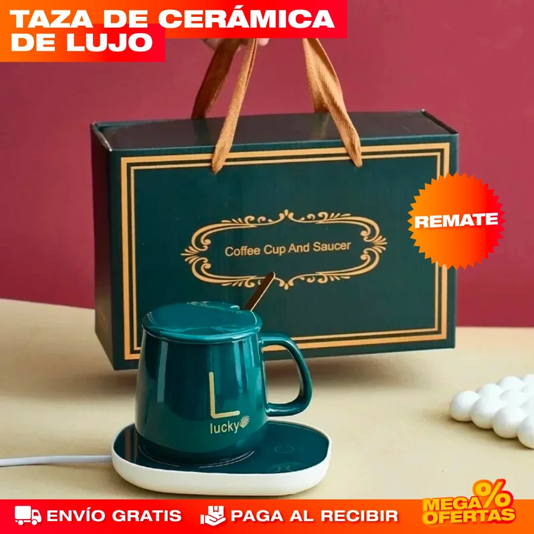 Set Taza Calentador de Lujo