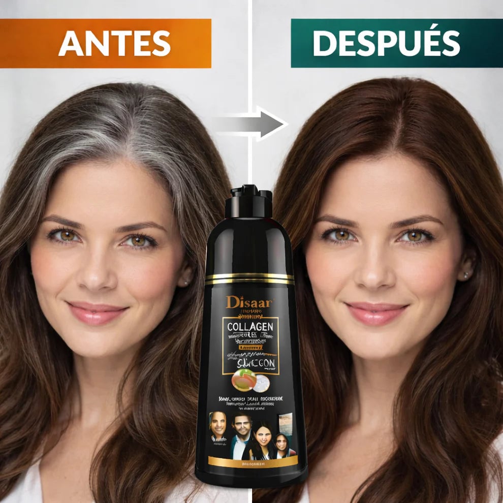Rejuvenece tu cabello al instante Shampoo cubridor de cana.