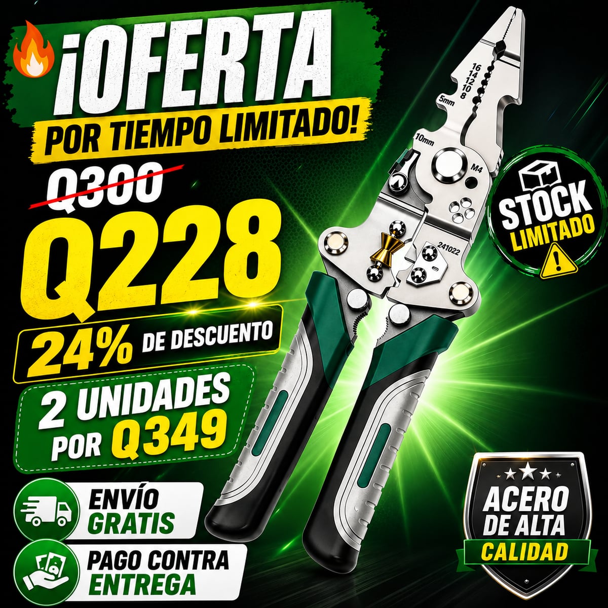 10 en 1 Más que una Herramienta - Alicate Multiuso + ENVIO GRATIS 🚚