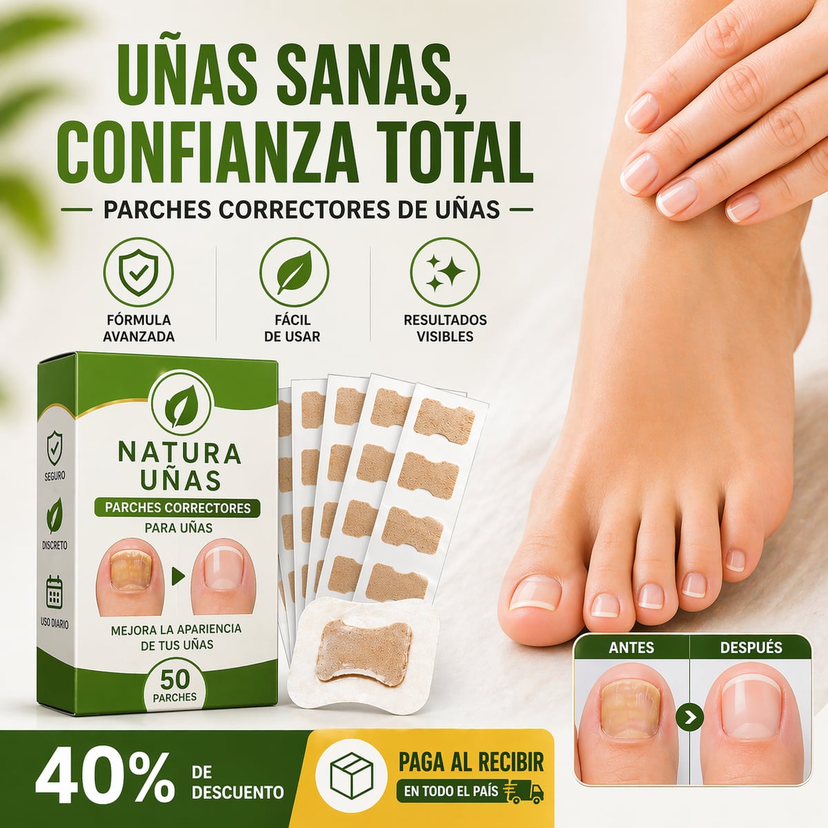 Parches para recuperar tus Uñas 50pcs