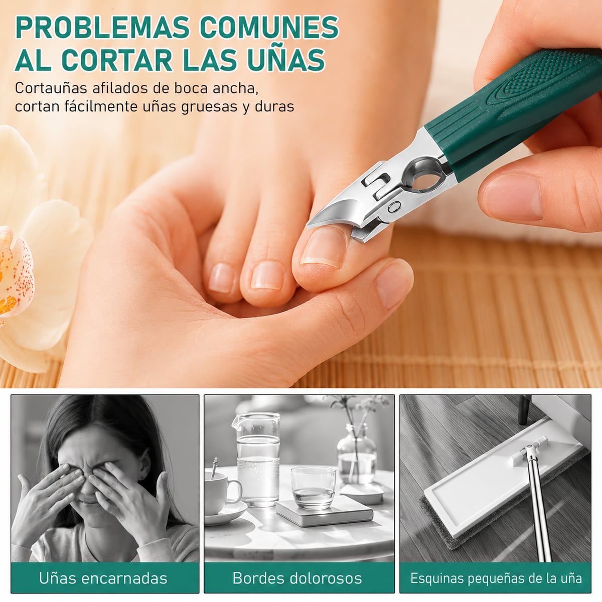 Kit corta uñas avanzado de grado medico / Corta uñas biselados con forma de pico de águila + ENVIO GRATIS