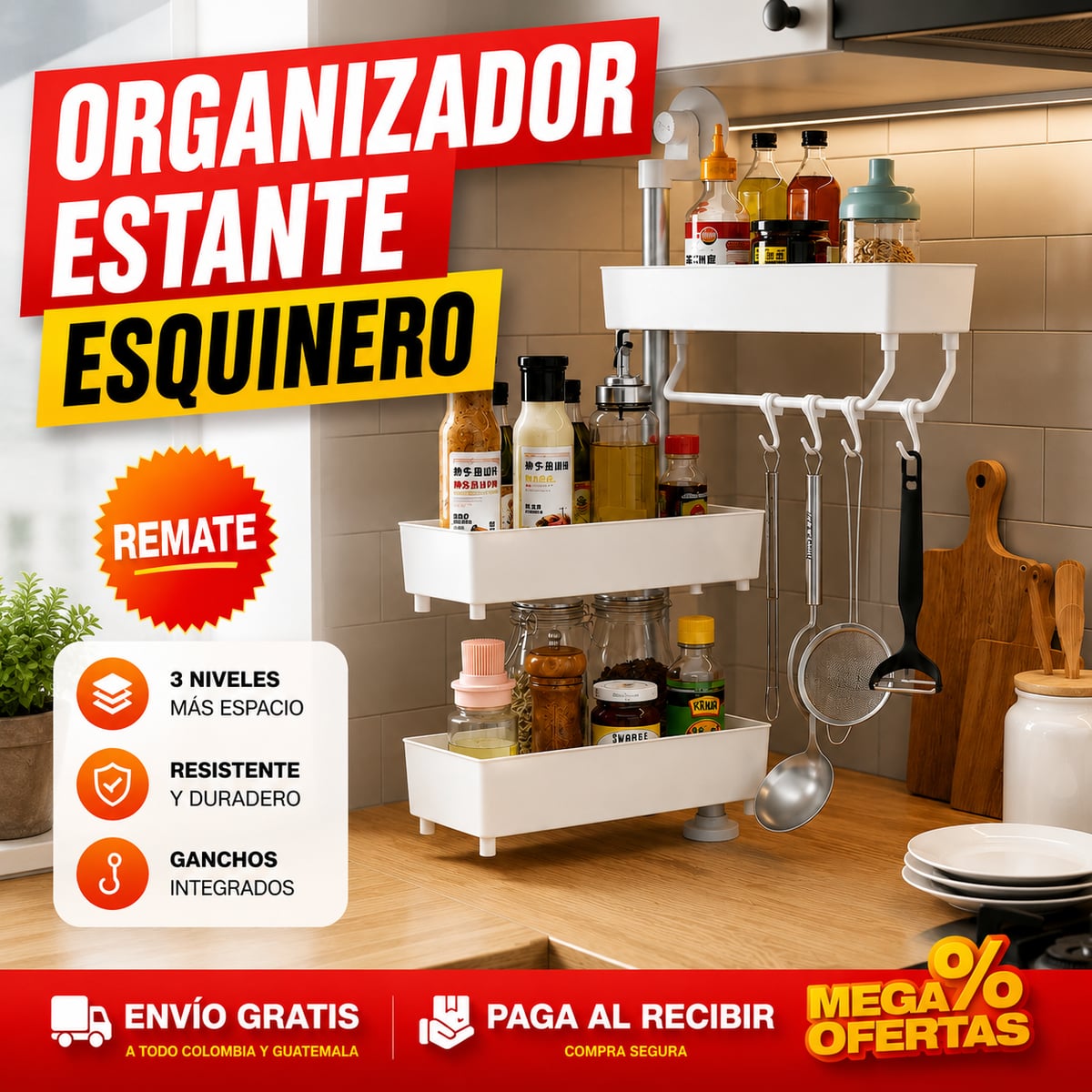 ORGANIZADOR ESTANTE ESQUINERO