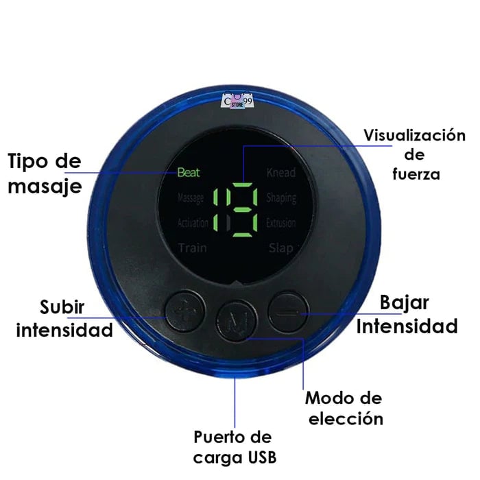 MINI MASAJEADOR MUSCULAR ELÉCTRICO