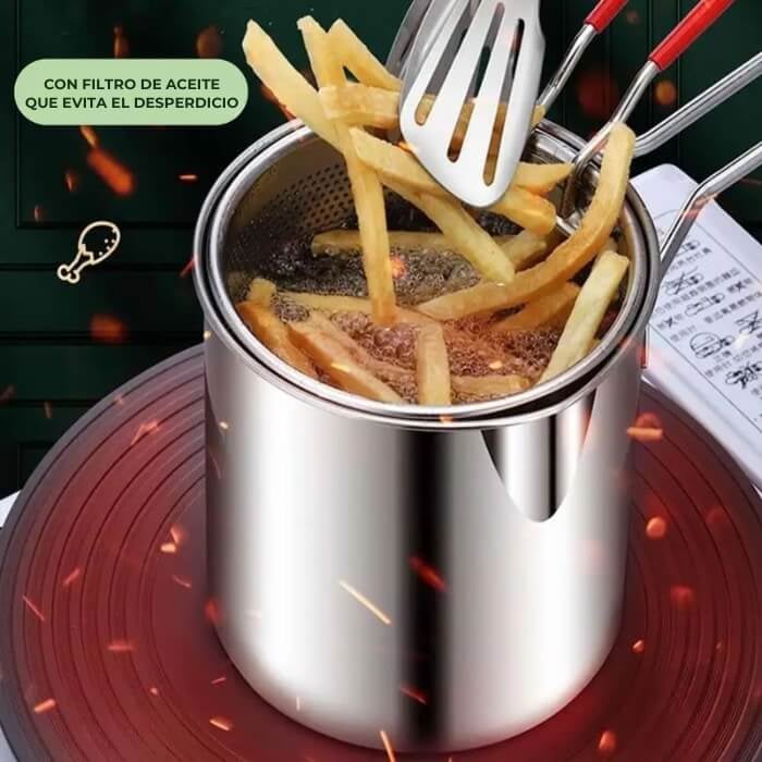 GourmetFry - Freidora de Cocina Inoxidable + Regalo