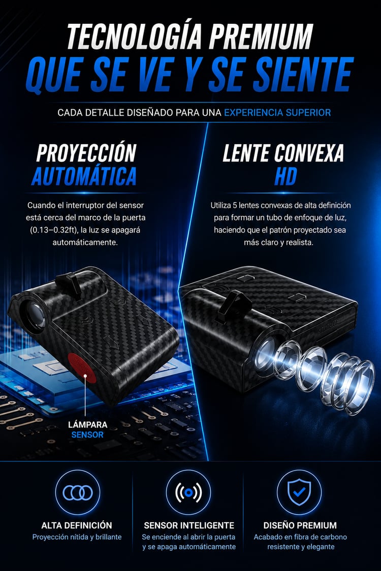 LuxDoor™ setx 2 proyector luz led carro