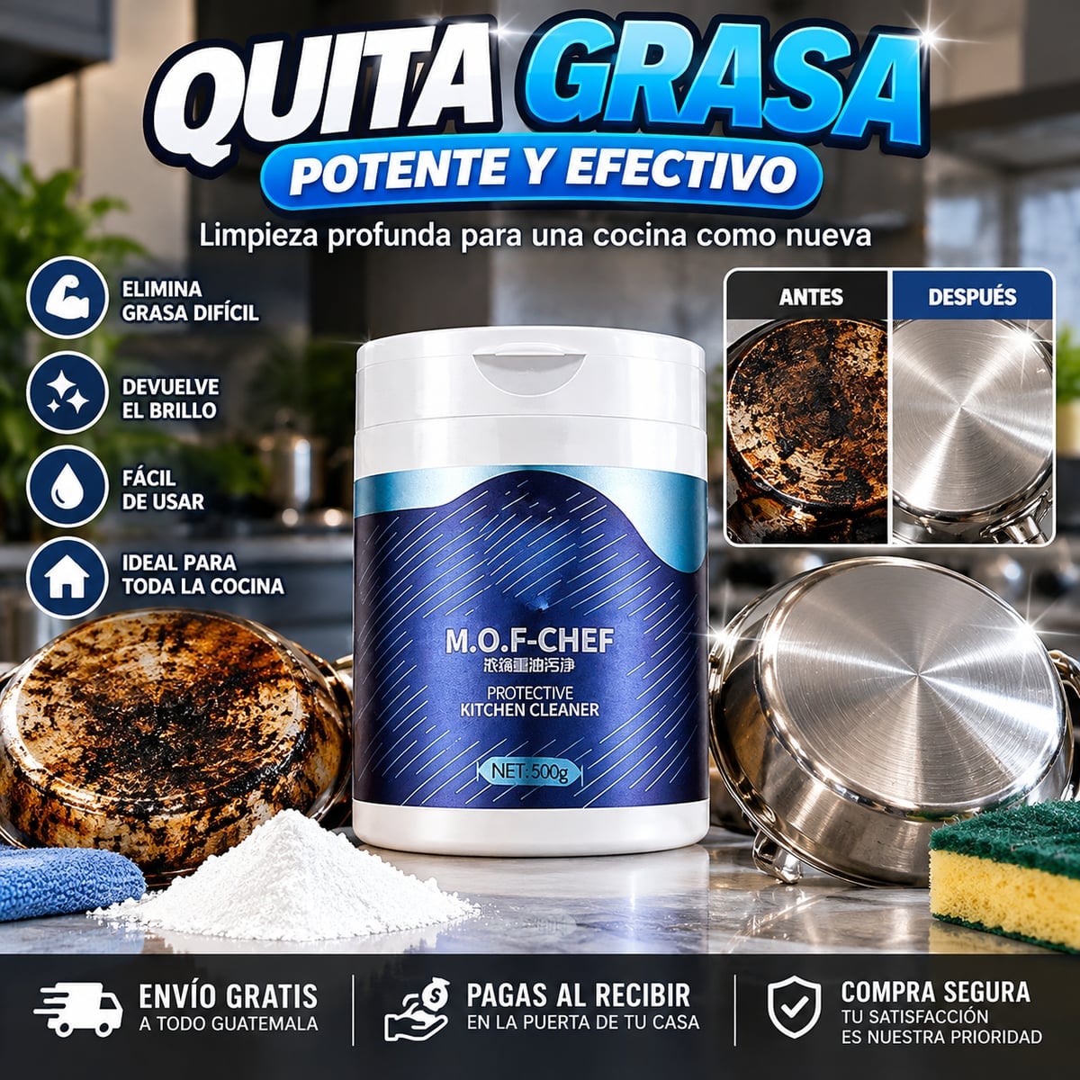 ¡Adiós a la grasa pegada que parecía imposible de quitar! 