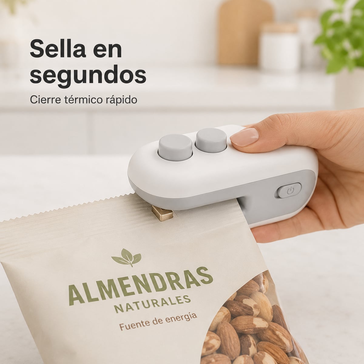 SellaFresh Go™ | Mini Selladora Portátil Recargable USB-C