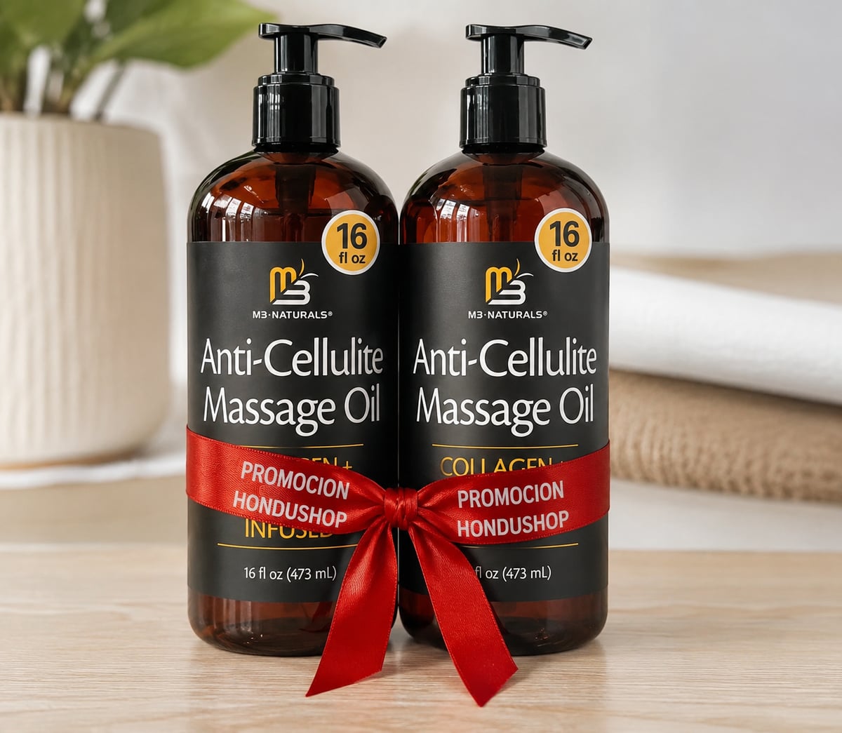 🌿 Anti-Cellulite Oil™ | Aceite con Colágeno y Células Madre 473ml