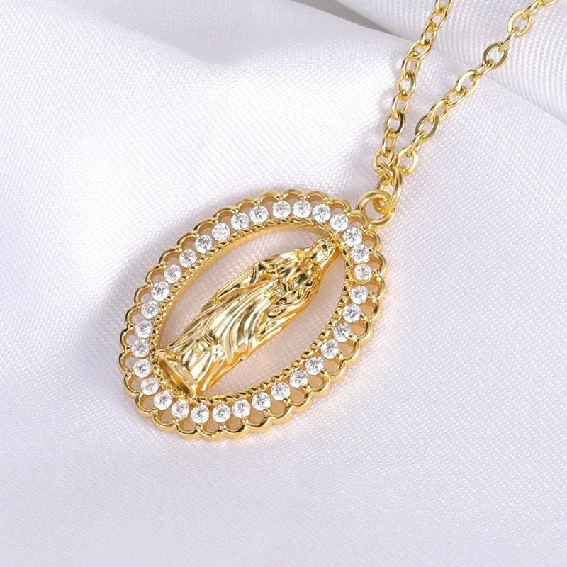 Collar Virgen María: Protección y Bendición para tu Familia OFERTA 2X1