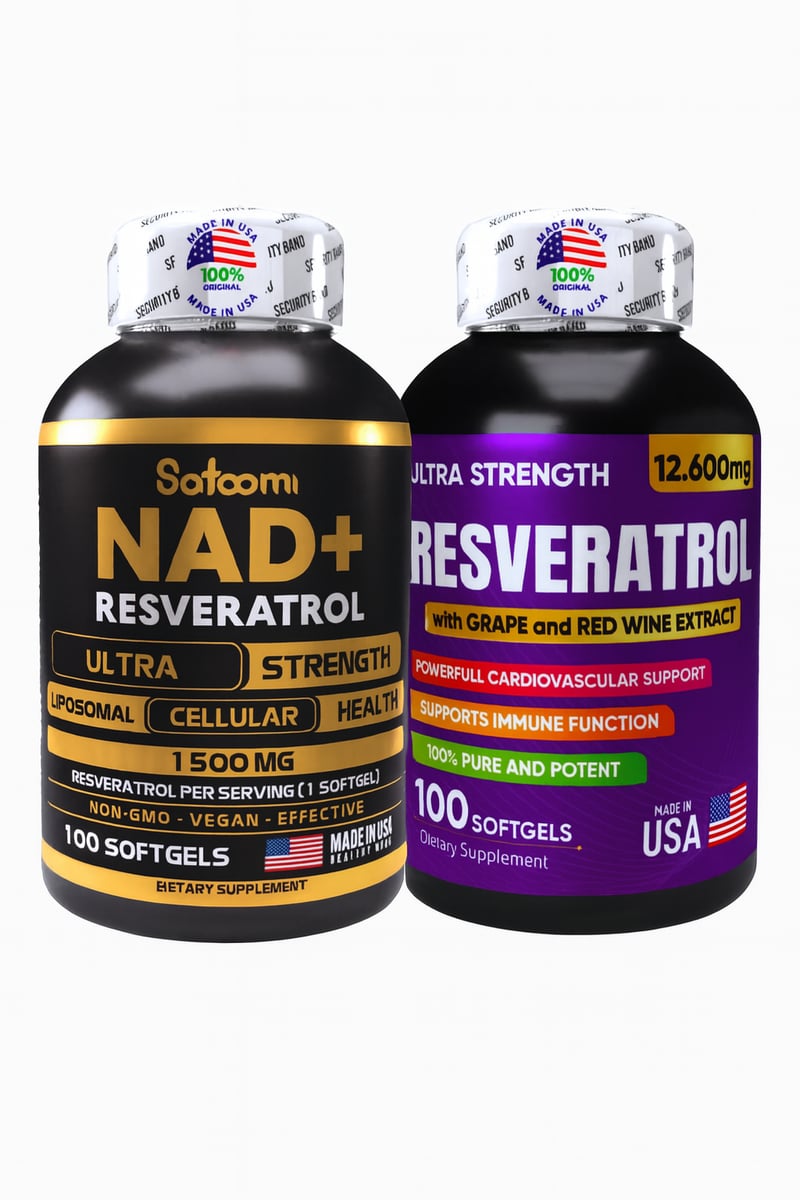 COMBO PREMIUM🍇✨ NAD+ y Resveratrol + ENVIO GRATIS 🎁